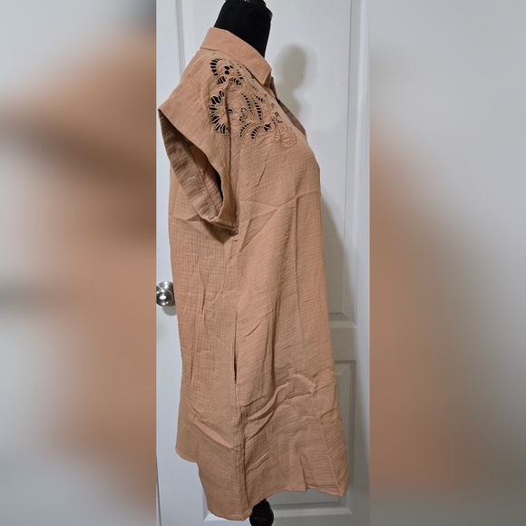 EASEL Embroidered Shirt Dress #484-489 - Picture 9 of 12